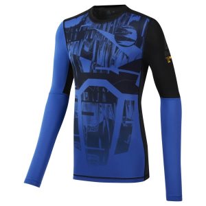 Reebok Training Compression T Shirt Herren - Blau/Schwarz - DE 518-IBT